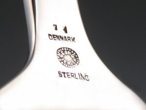 Georg-Jensen Sterling-Silber Vorlegegabel Ornamental Tafelsilber Silber Besteck