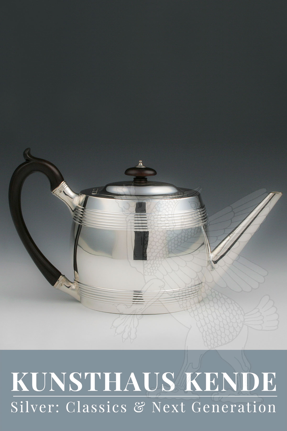925 Silber Teekanne London 1795
