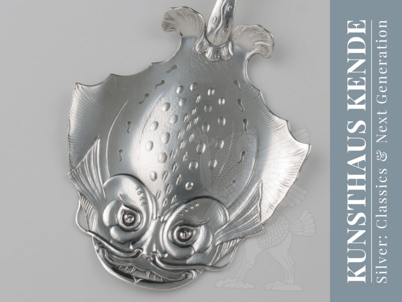 Art Nouveau sølv Fiskeserver Magnus Aase Bergen Classics