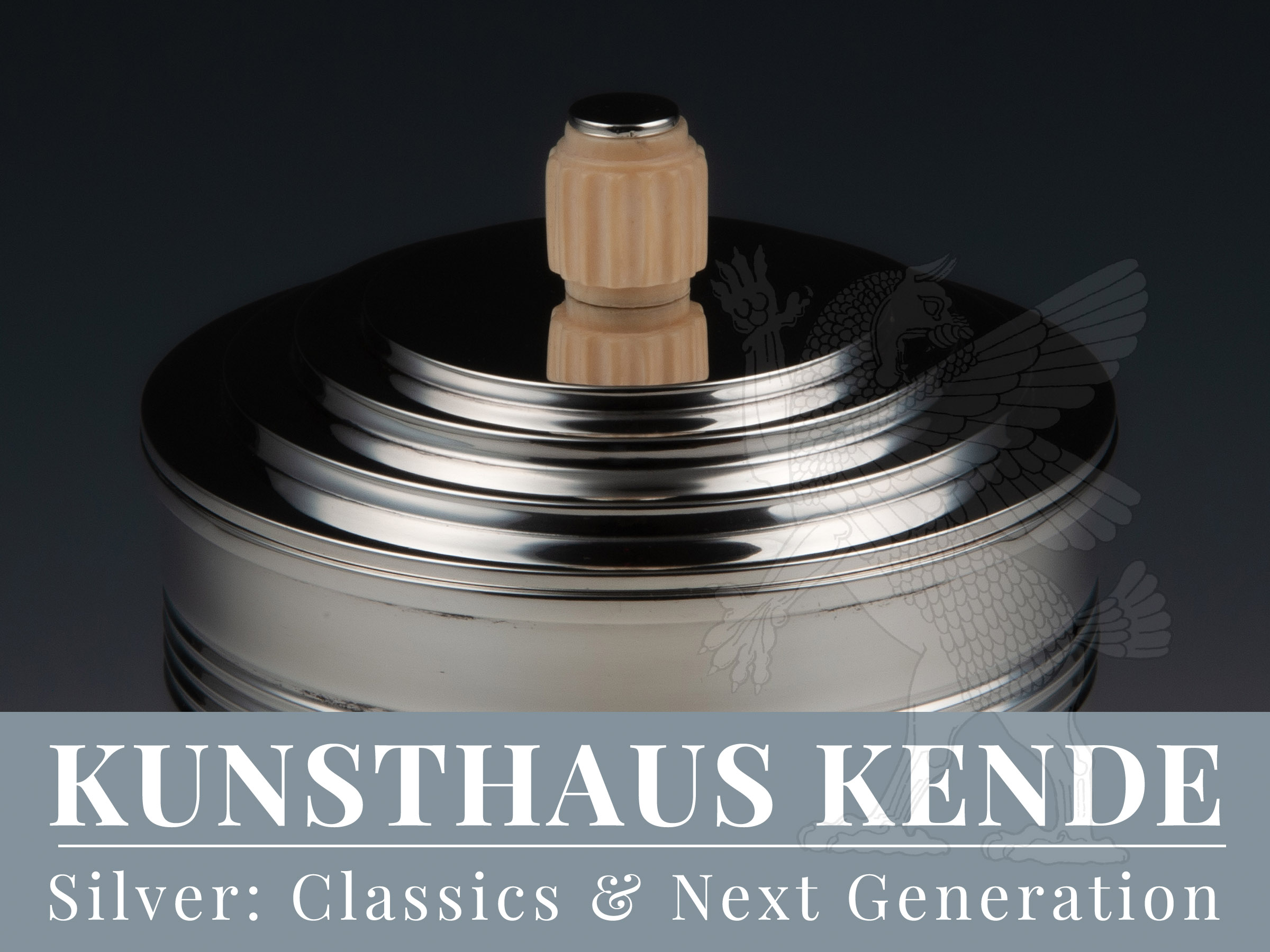 Sterling silver biscuit barrel Keith Murray Mappin & Webb