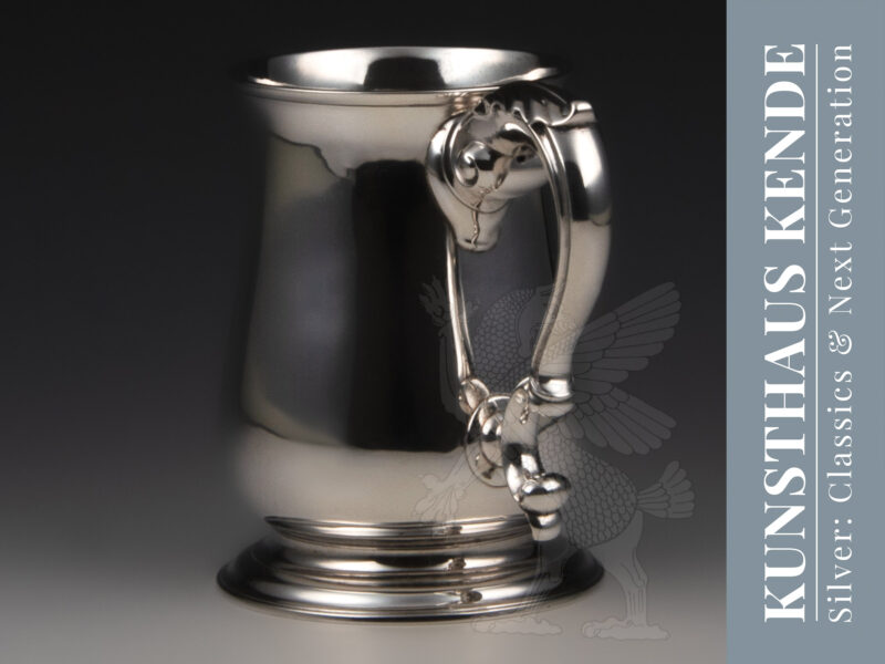 chope argent massif George II mug poinçon antiquités