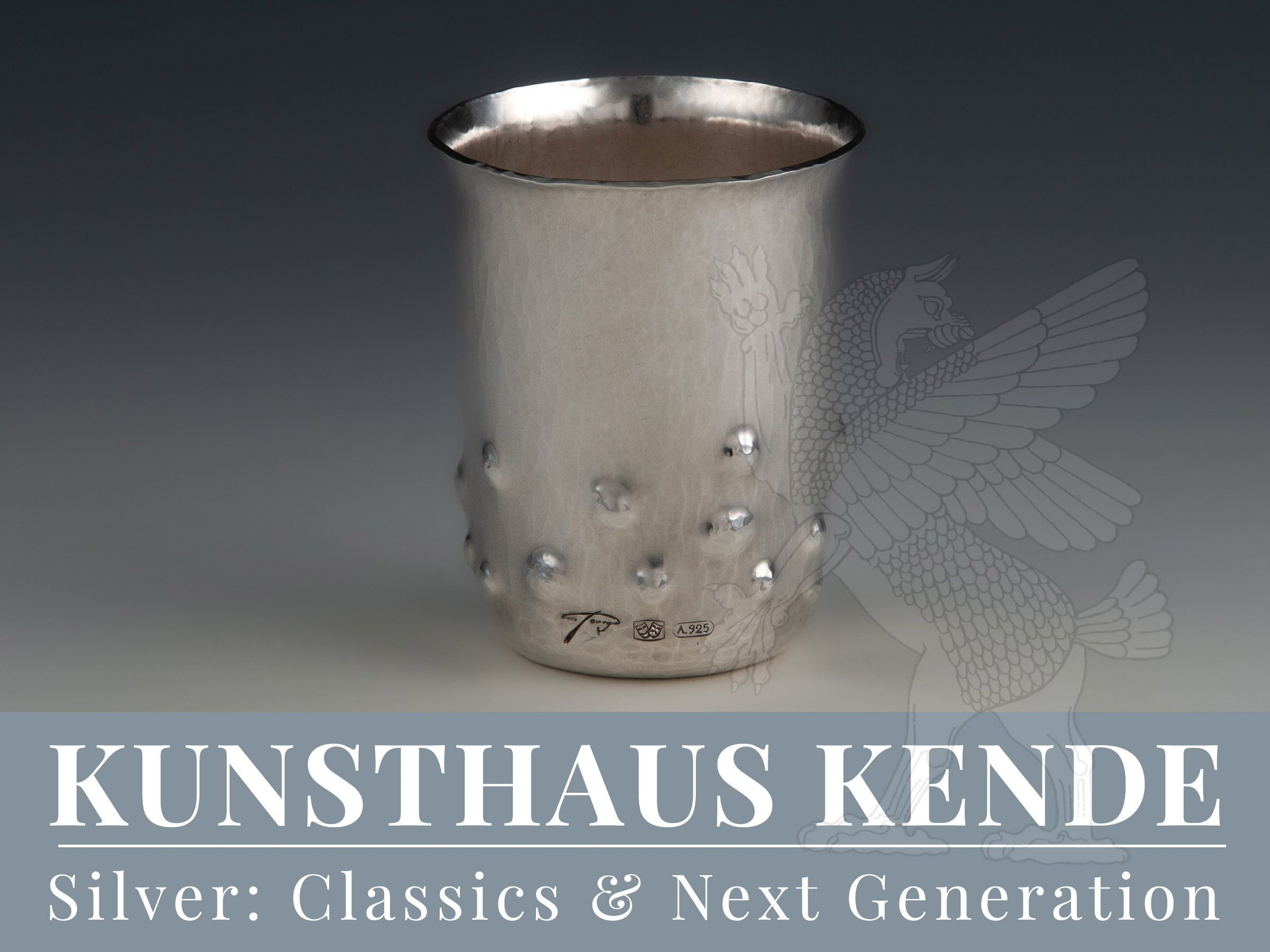 Contemporary sterling silver beaker Silversmith Georges Cuyvers