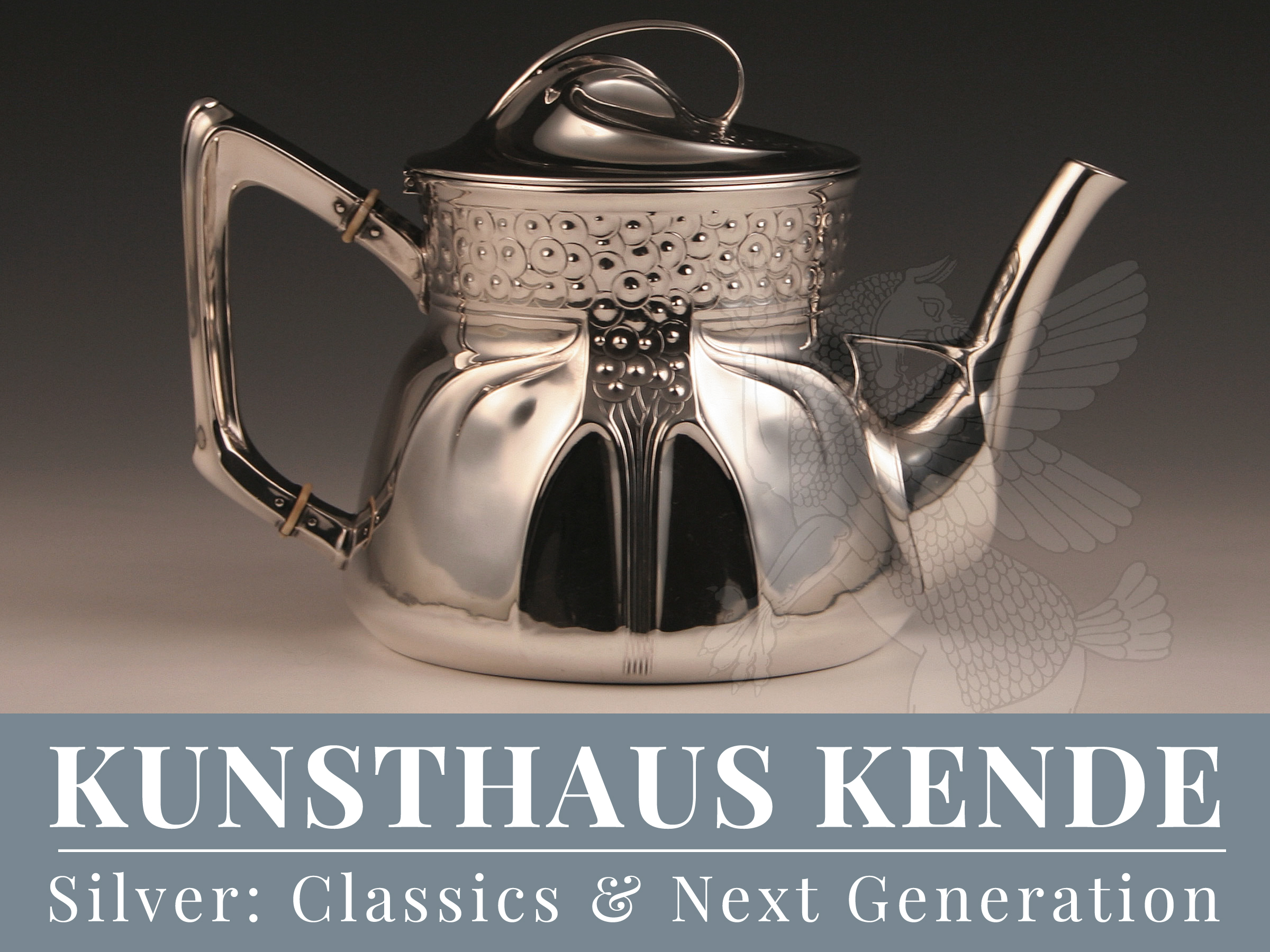 Orivit sterling silver coffee and tea service on tray – Kunsthaus Kende