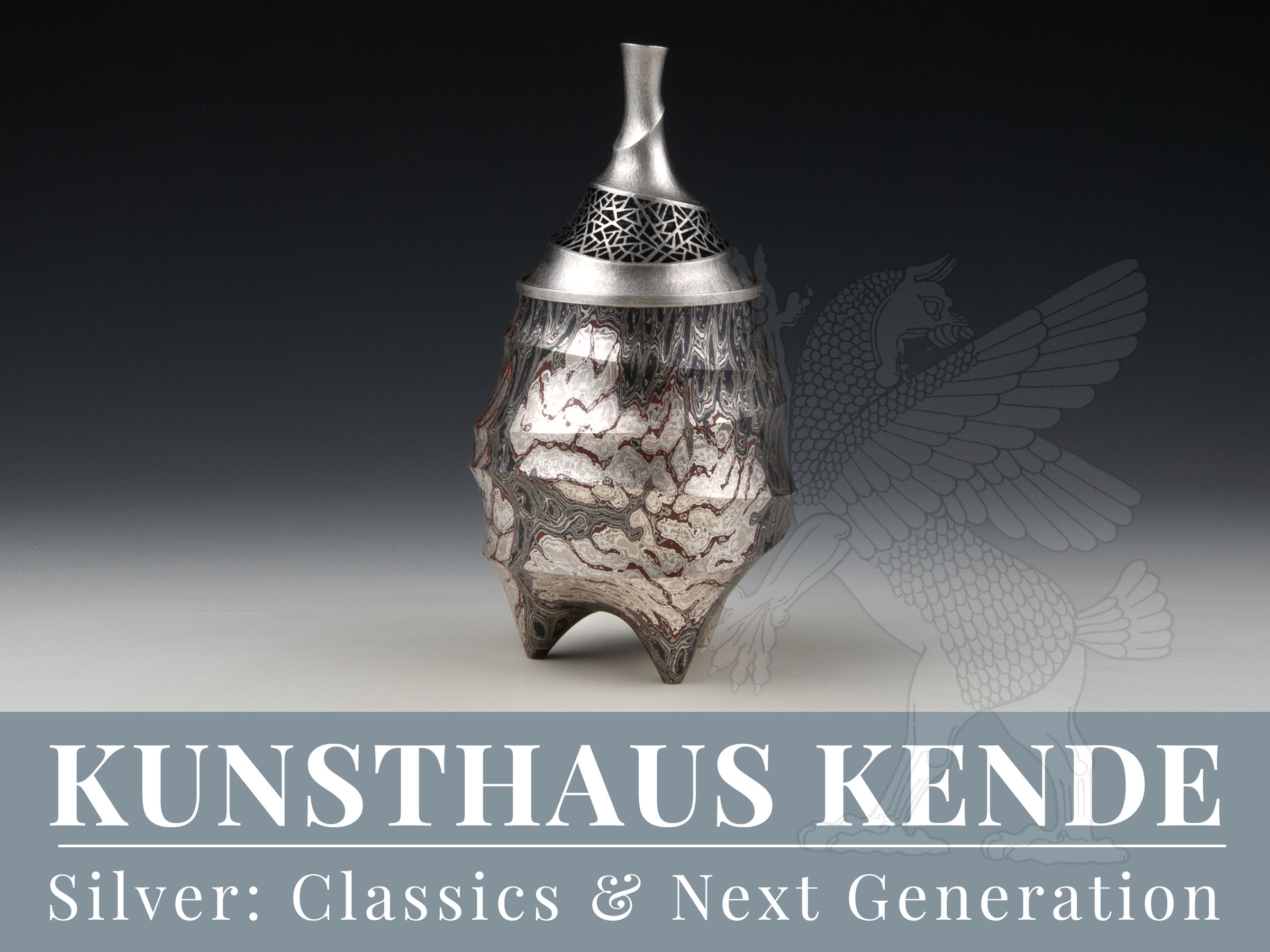 Mokume gane incense burner Ruyhei Sako Japan