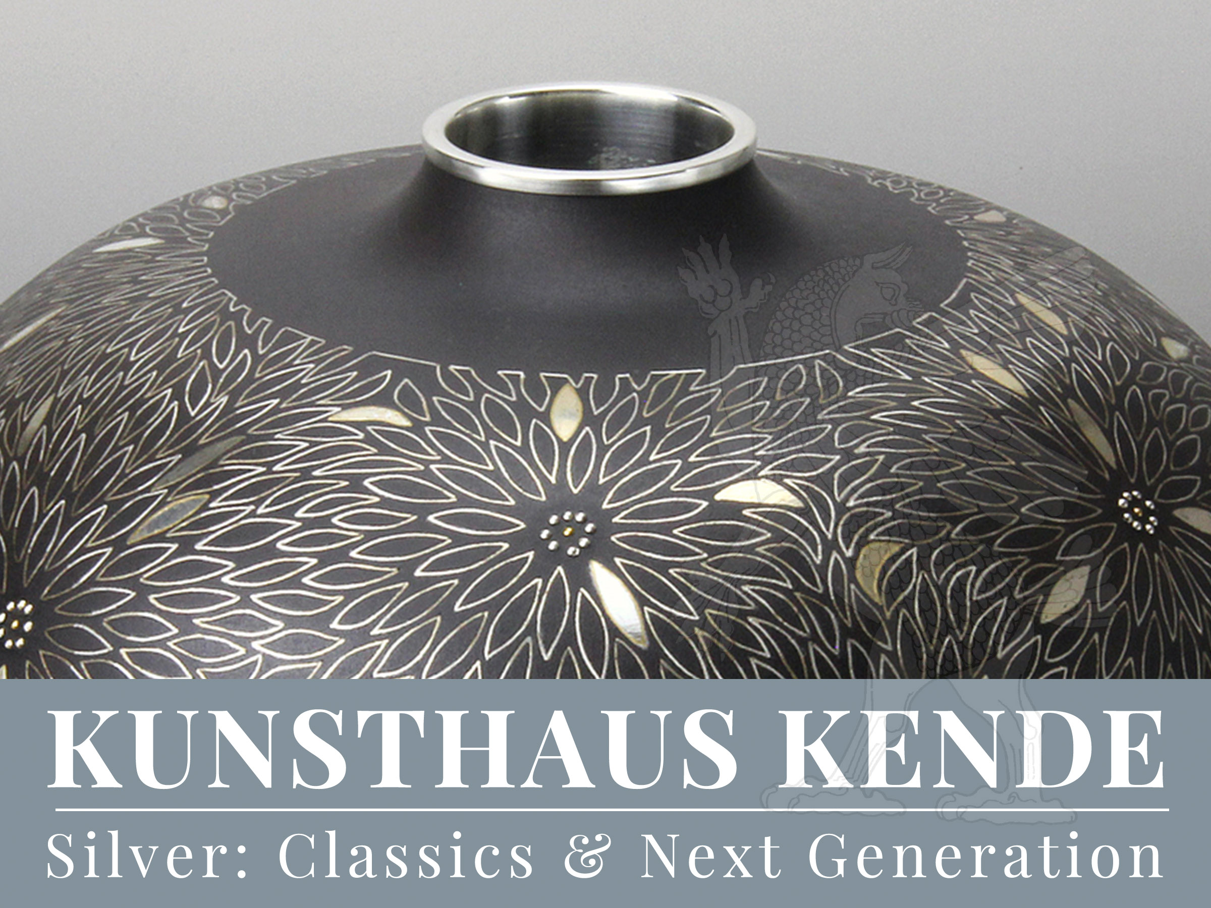 Satoshi Hara Silber Gold Nanako Zogan Vase Japan Kogei