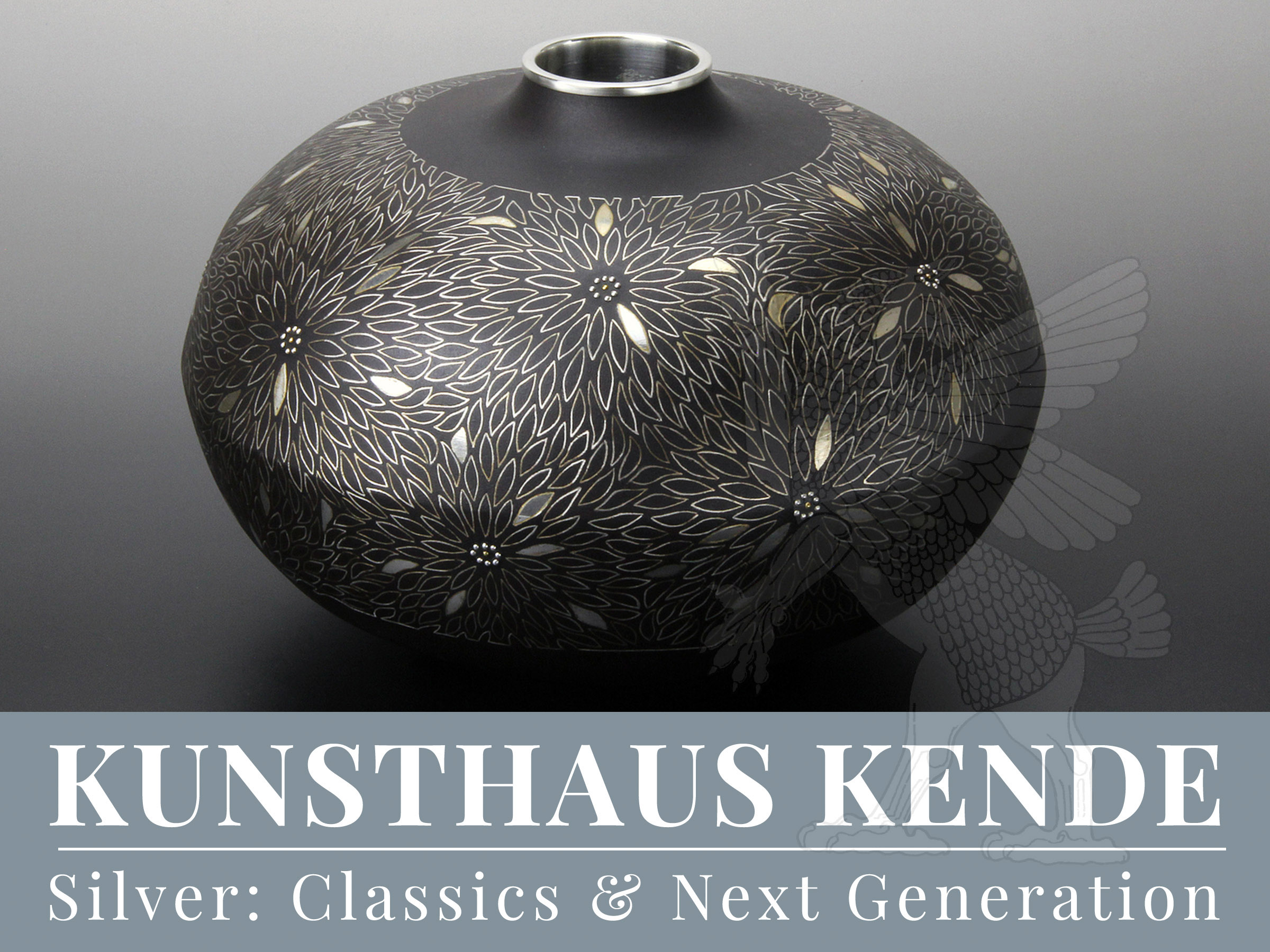 Satoshi Hara Silber Gold Vase Nanako Zogan mujinagiku