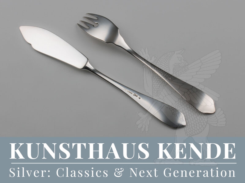 Service à poisson argent massif Art Nouveau couteaux et fourchettes Classics