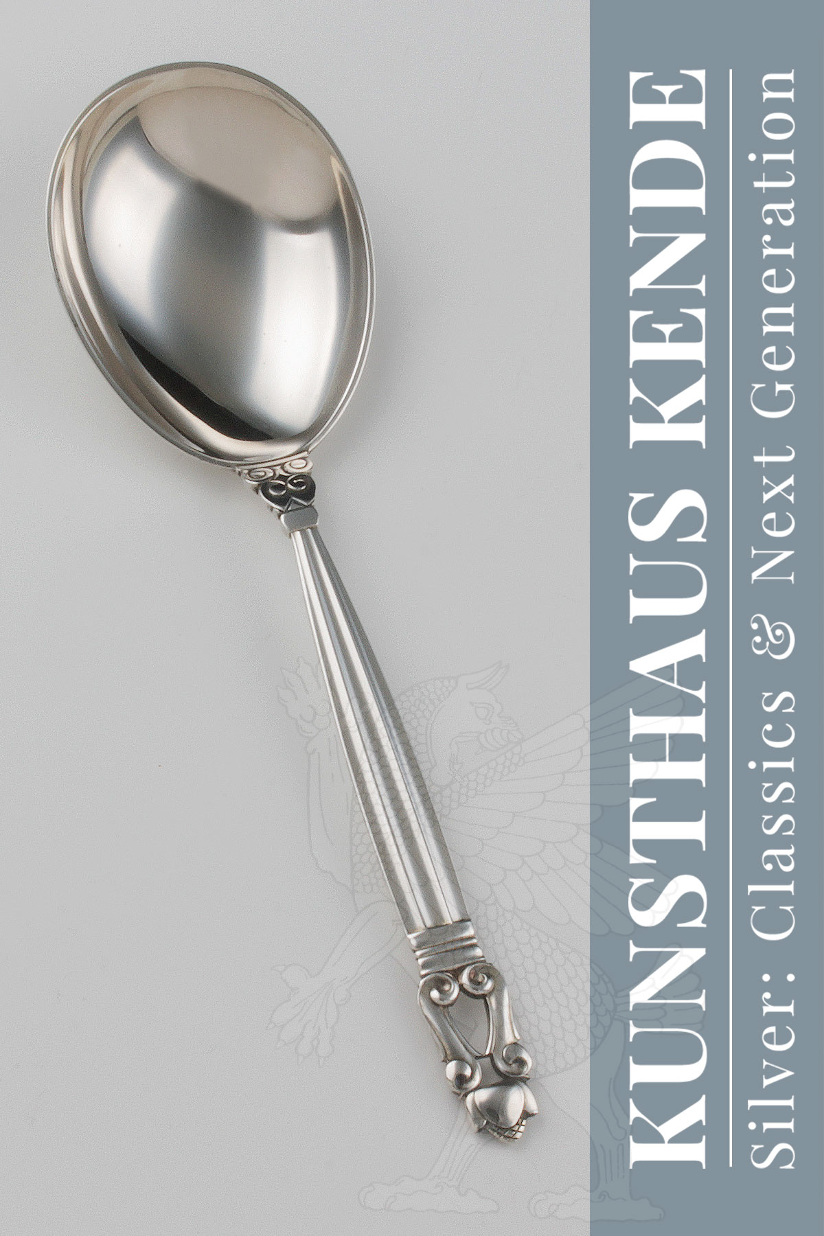 Sterling silver serving spoon Georg Jensen Classics