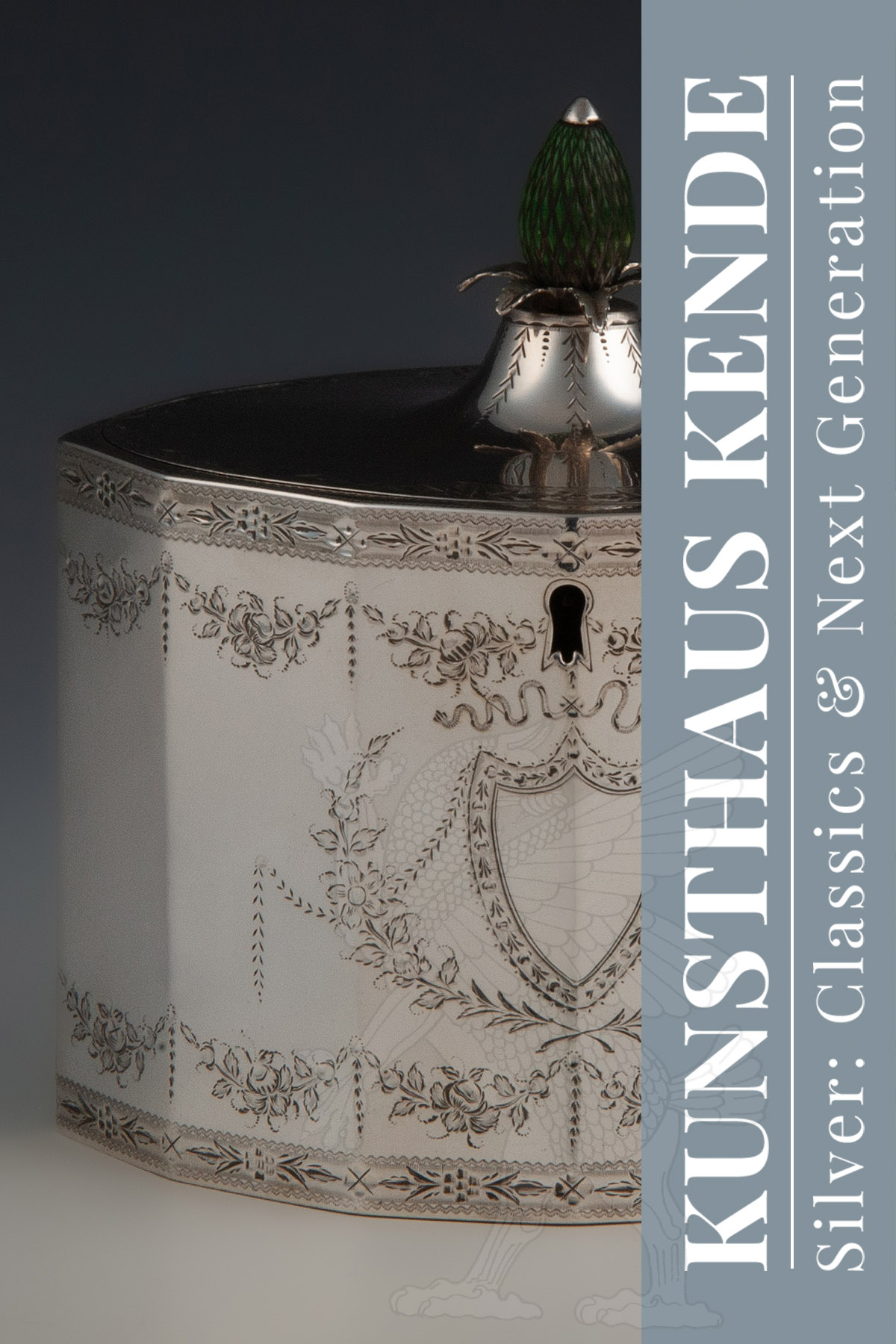 Sterling silver tea caddy London 1787 by Henry Chawner Classics