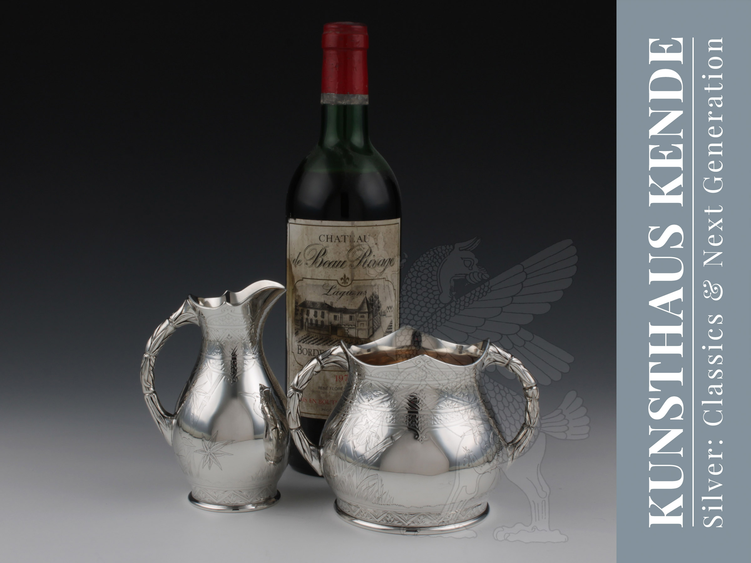 pot à lait et sucrier argent massif Londres 1879