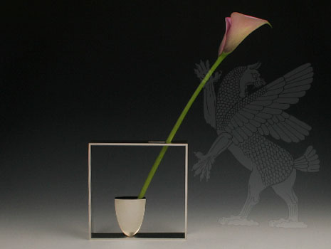 An excellent modern sterling silver vase