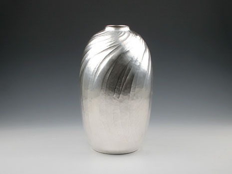 Vase Silber modern Bodenvase groß Blumenvase Sterling Silber